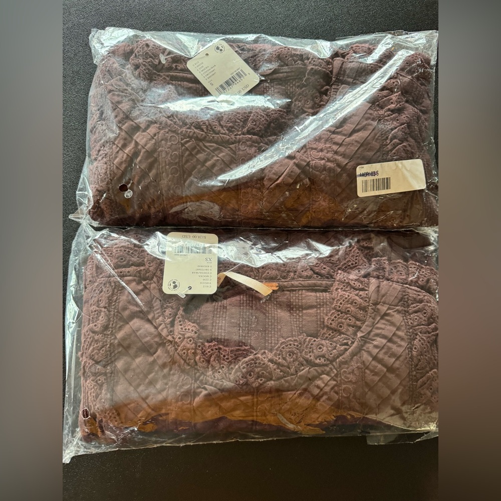 NWT Free People More Romance Top in Cocoa Mocha Size XS and Small - Picture 7 of 9